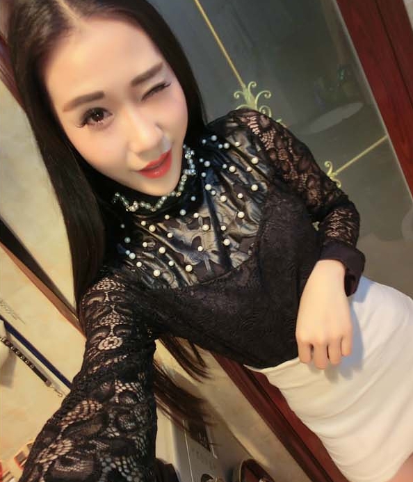 Lace Blouse BL3025 Black