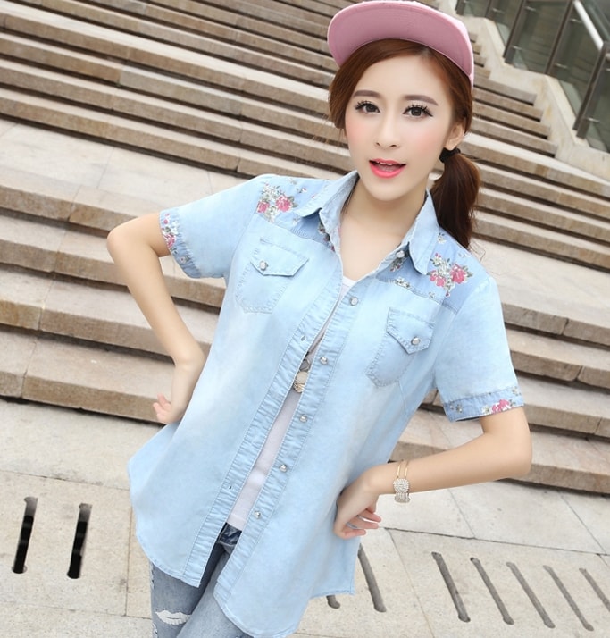 Kemeja Denim BL3026 Blue