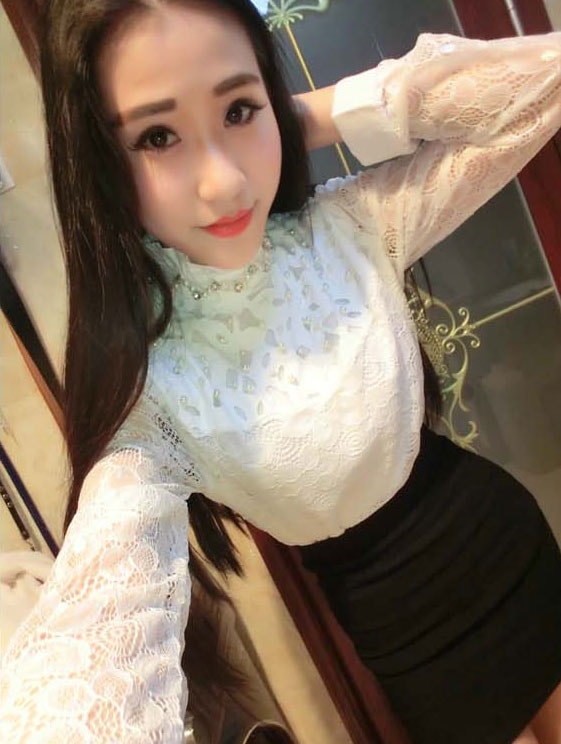 Lace Blouse BL3027 White