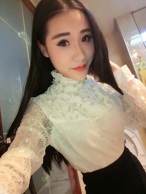 Lace Blouse BL3027 White