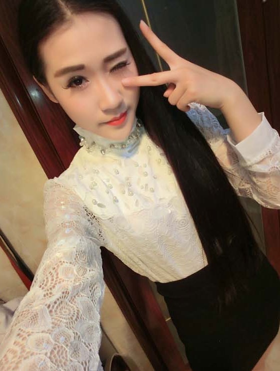 Lace Blouse BL3027 White