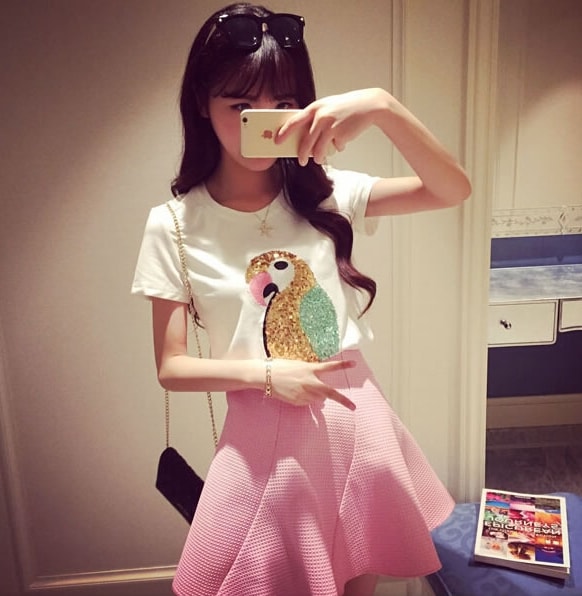 T-shirt Burung Beo BL3029 White