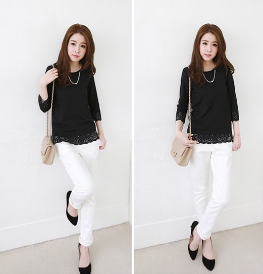 Lycra Blouse BL3032 Black