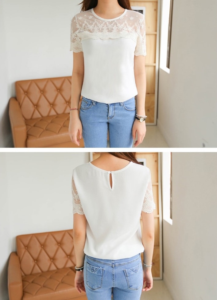 Chiffon Blouse BL3033 White