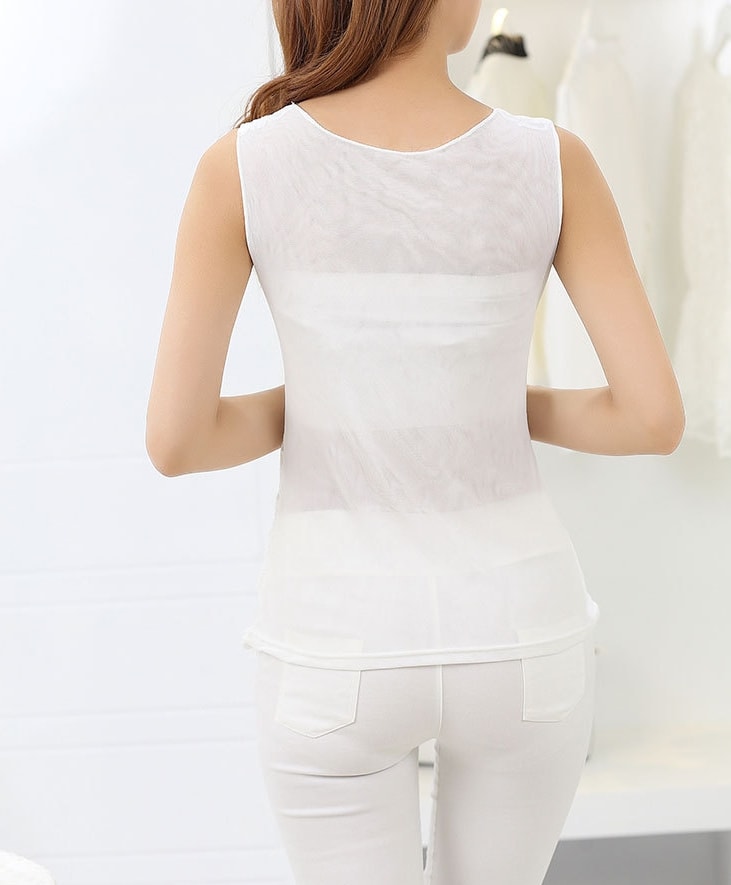 Lace Blouse Korea Import BL3039 White