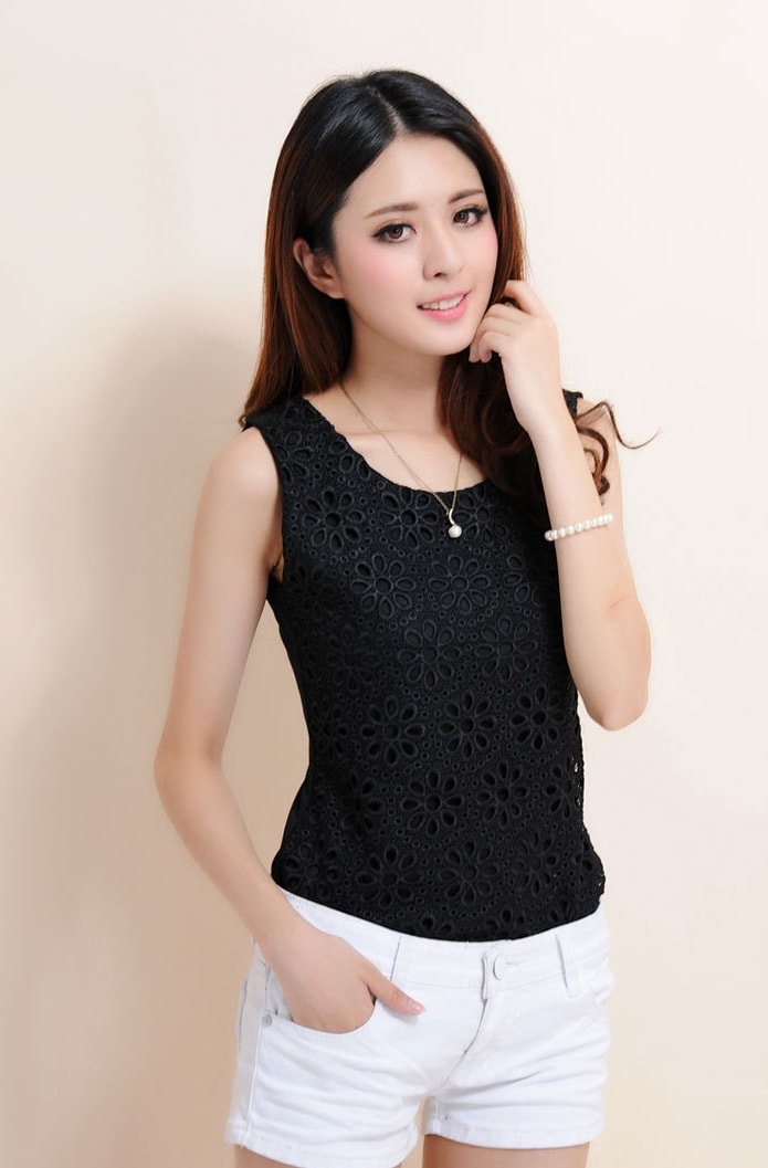 Blus Brokat Import BL3041 Black