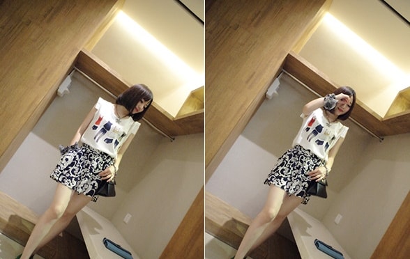 Chiffon Blouse Cartoon BL3042 White