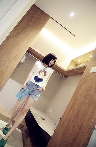 Chiffon Blouse Cartoon BL3044 White