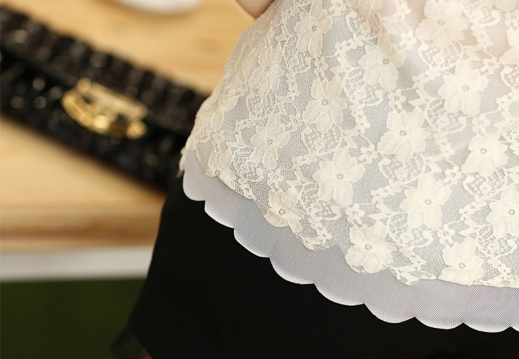 Lace Blouse Korea Import BL3052 White