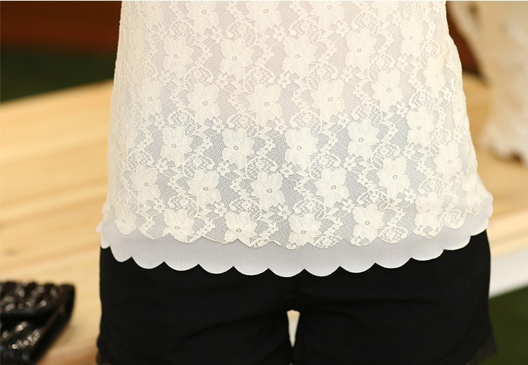 Lace Blouse Korea Import BL3052 White