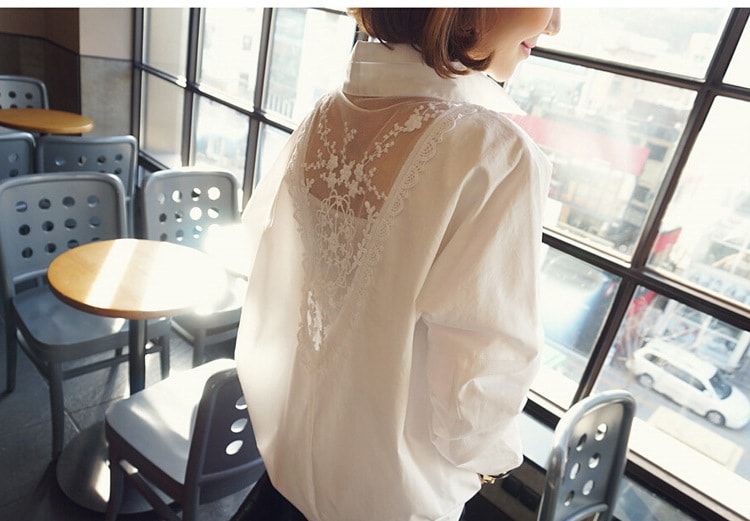 Kemeja Korea Import BL3066 White