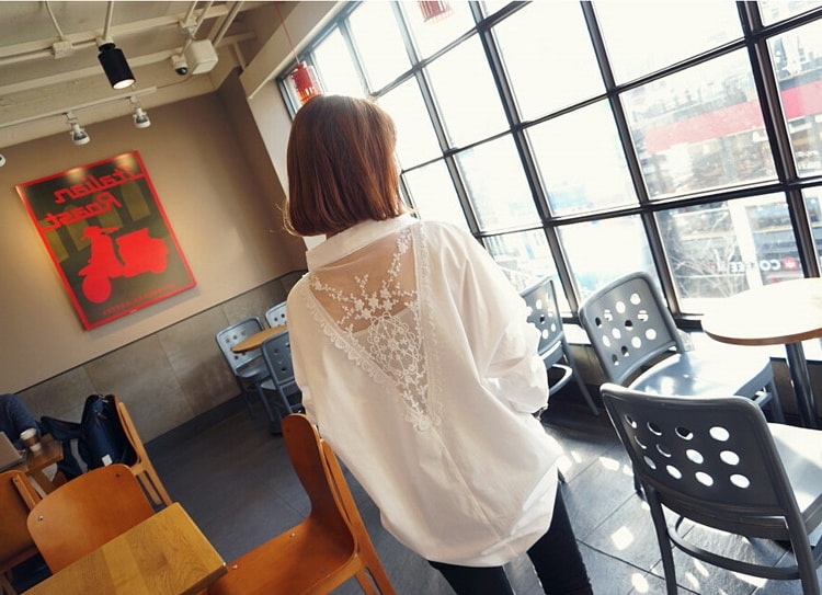 Kemeja Korea Import BL3066 White