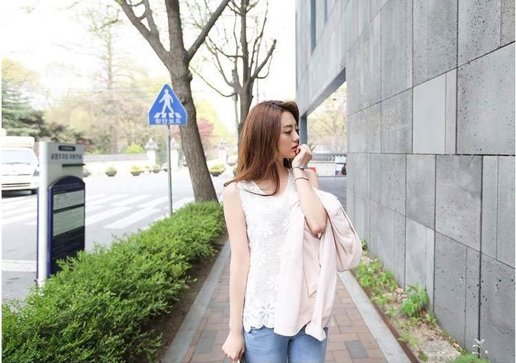 Chiffon Blouse Import BL3072 White