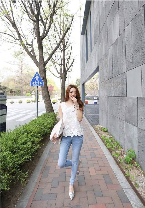 Chiffon Blouse Import BL3072 White