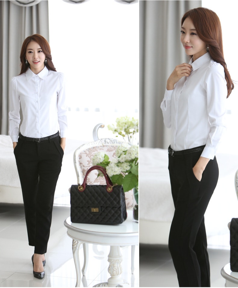 Kemeja Kantor Wanita BL3093 White