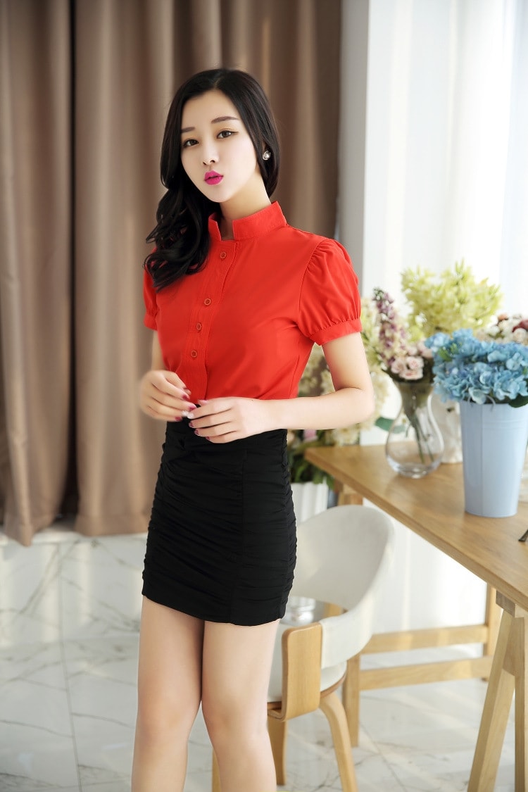 Kemeja Wanita Import BL3104 Red