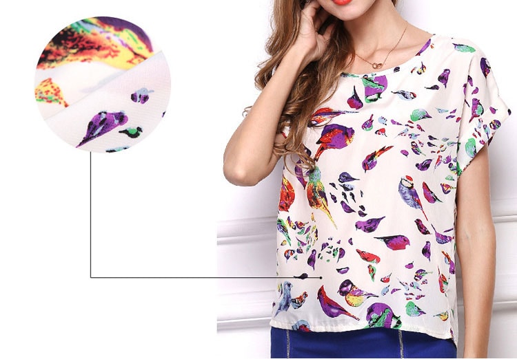 Classic Chiffon Blouse Import BL3125 White