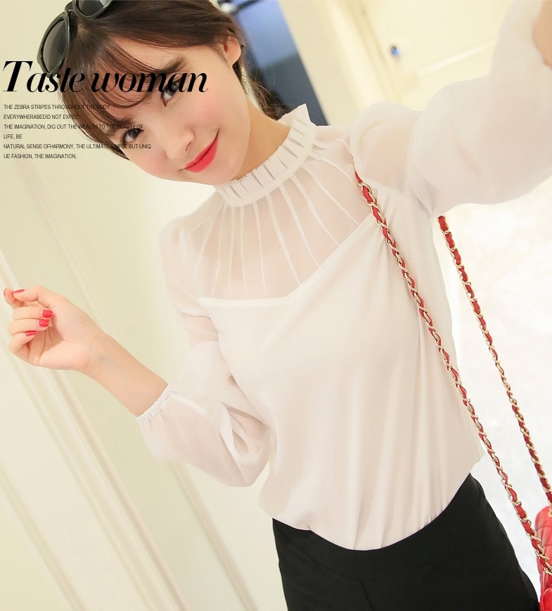 Blus Casual Chiffon Import BL3146 White