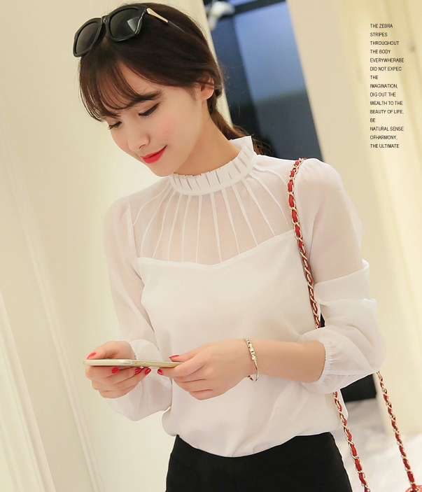 Blus Casual Chiffon Import BL3146 White