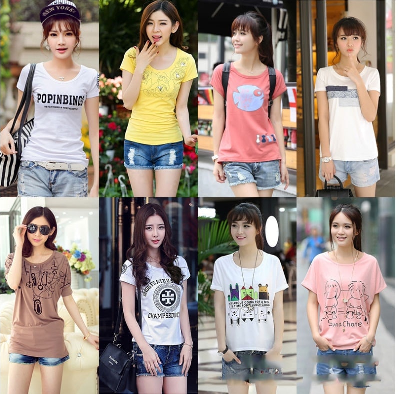 Summer Casual Kaos Import BL3150 Random 5pcs