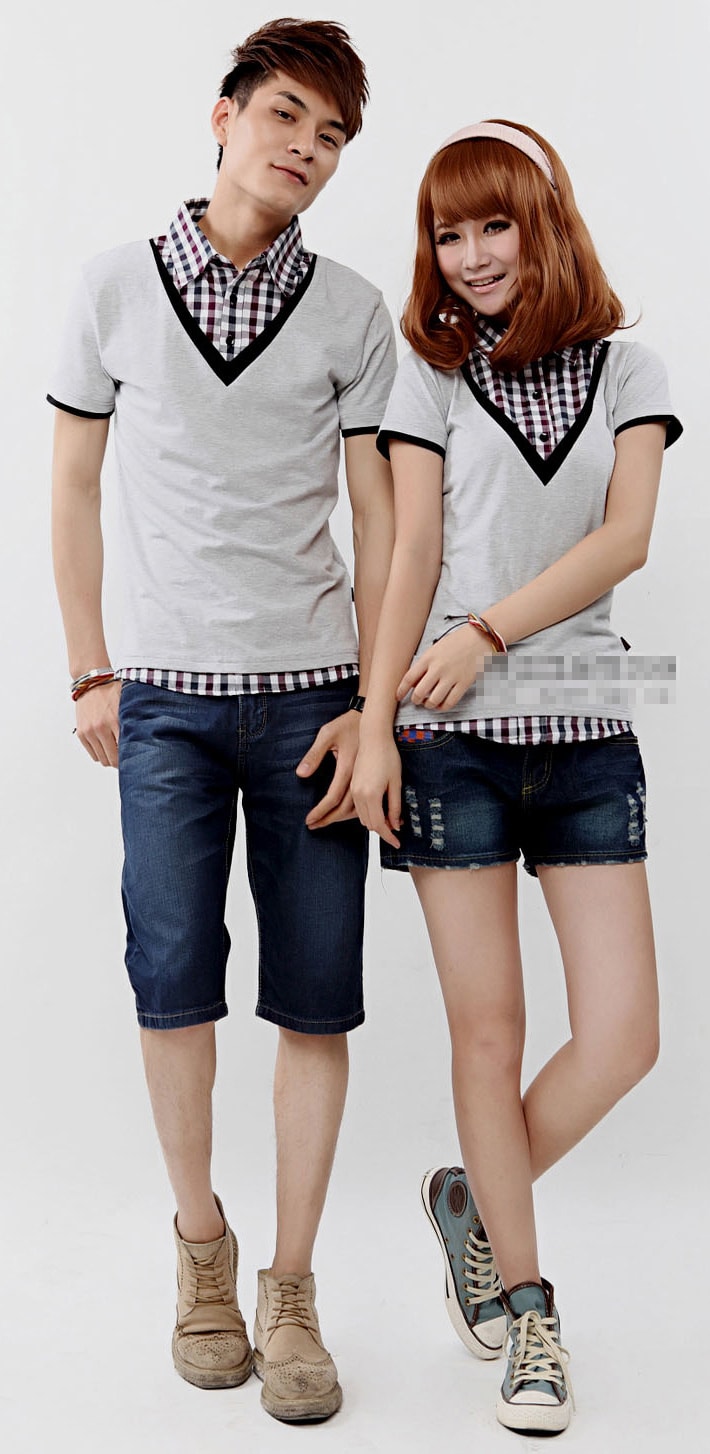 Kemeja Couple CP41 Gray