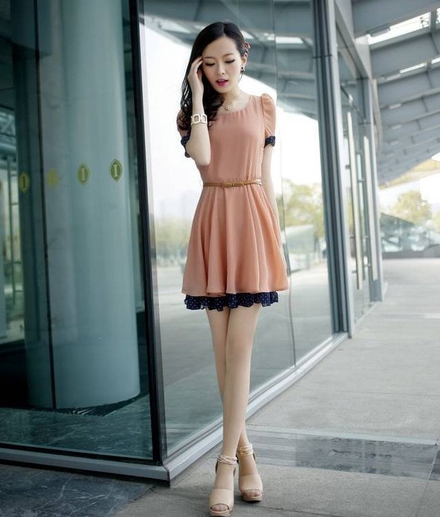 Dress DS3234 Pink