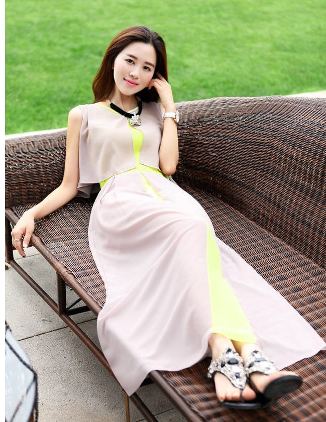 Dress DS3252 Lemon Tea