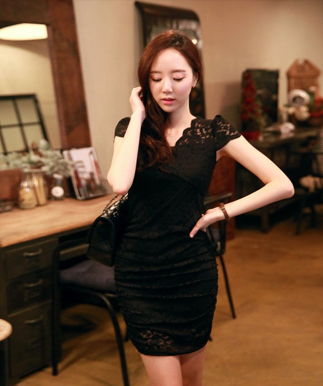 Dress DS3258 Black