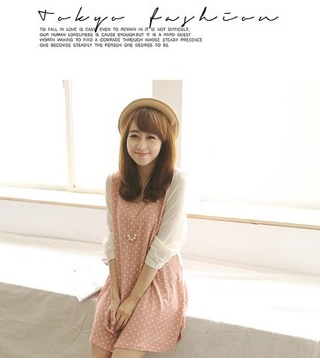 Dress DS3386 Pink + Necklace