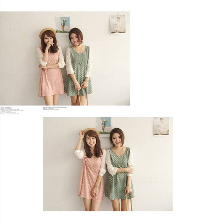 Dress DS3388 Green + Necklace