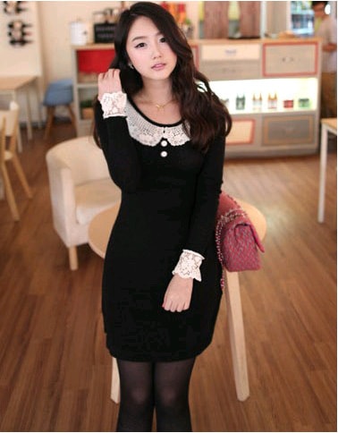 Dress DS3389 Black