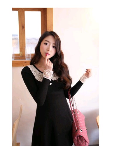 Dress DS3389 Black