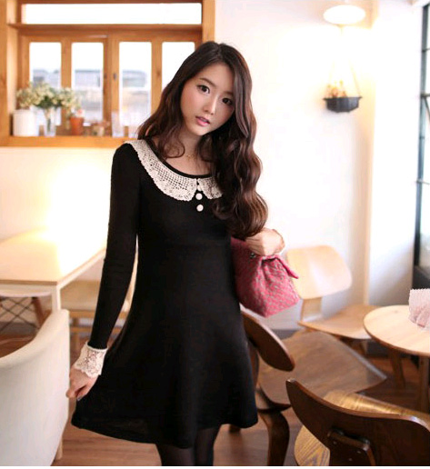 Dress DS3389 Black