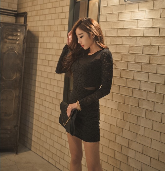 Lace Dress DS3393 Black