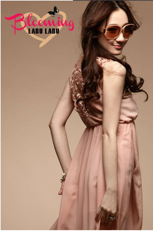 Lace Dress DS3411 Pink