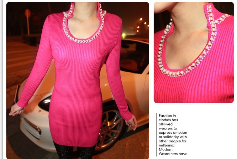 Dress DS3439 Rose Red