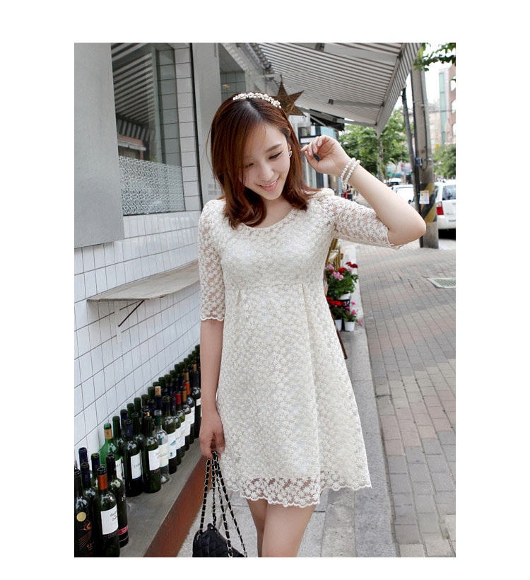 Lace Dress DS3442 White