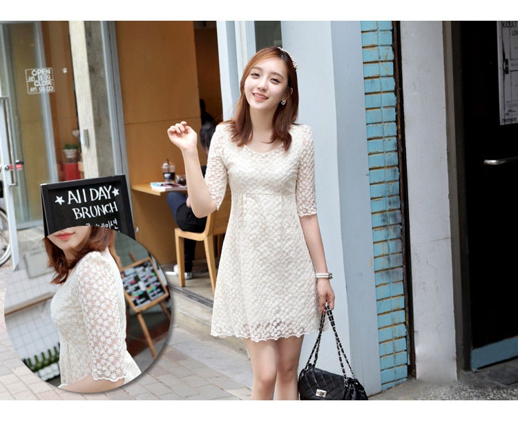 Lace Dress DS3442 White