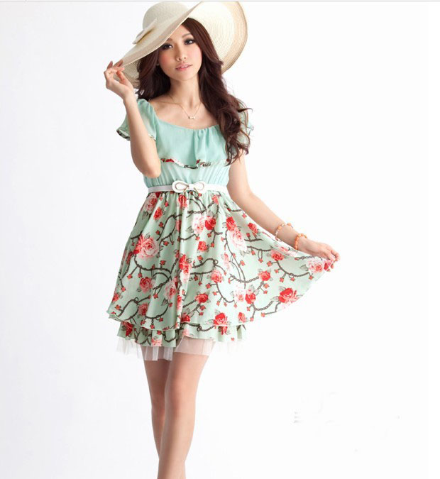 Dress DS3453 Green