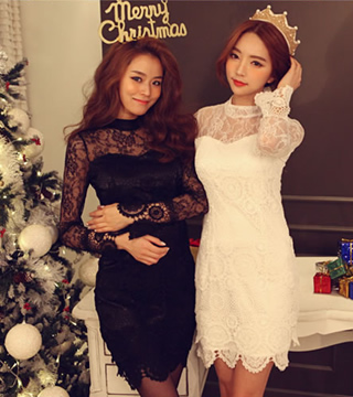 Lace Dress DS3455 White