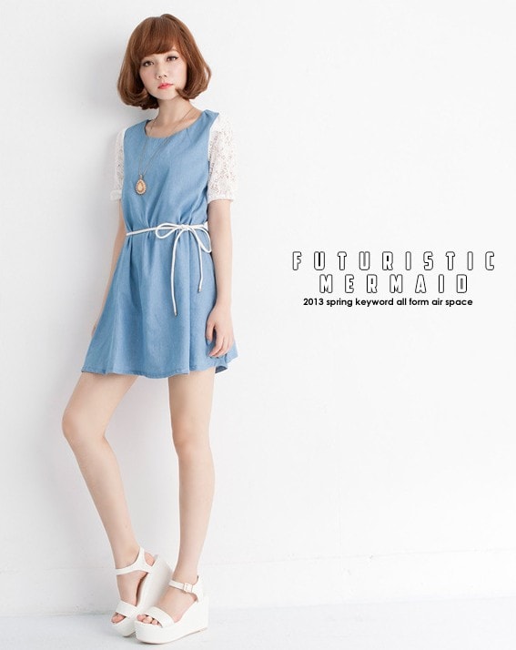 Dress DS3462 Blue