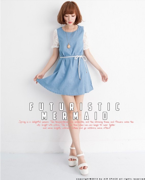 Dress DS3462 Blue