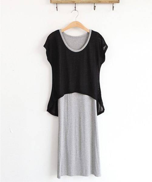 Dress DS3463 Gray