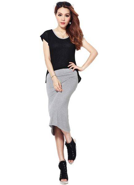 Dress DS3463 Gray