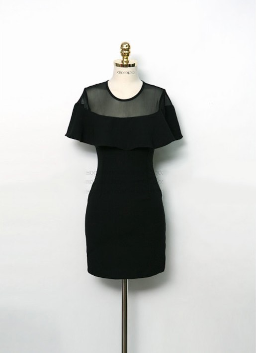 Dress DS3465 Black