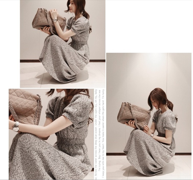 Long Dress DS3467 Gray