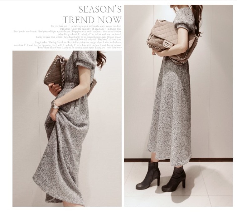 Long Dress DS3467 Gray