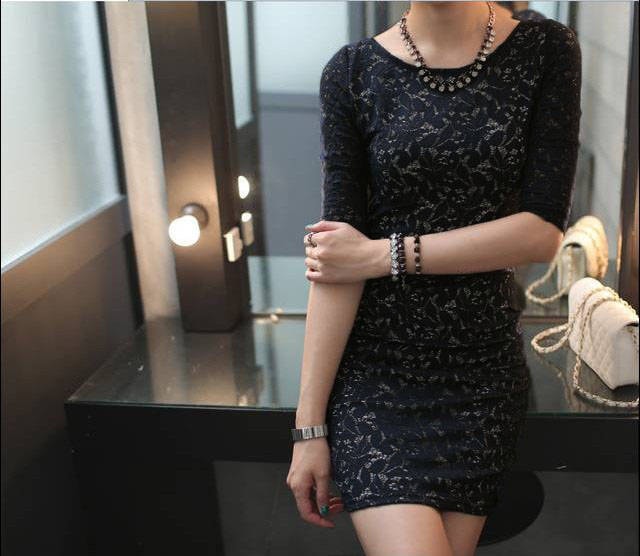 Dress DS3476 Black