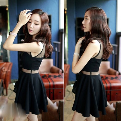 Dress DS3481 Black