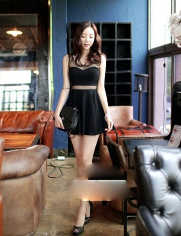 Dress DS3481 Black